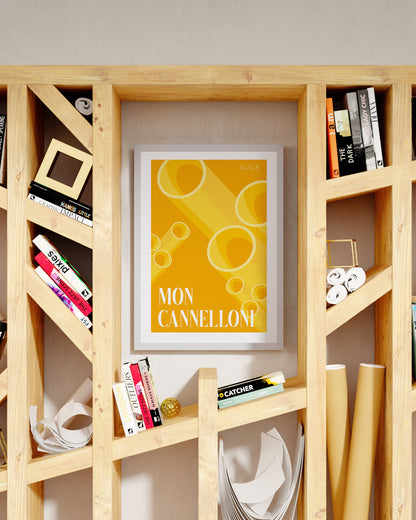 Affiche "Suce mon cannelloni" - Jaune