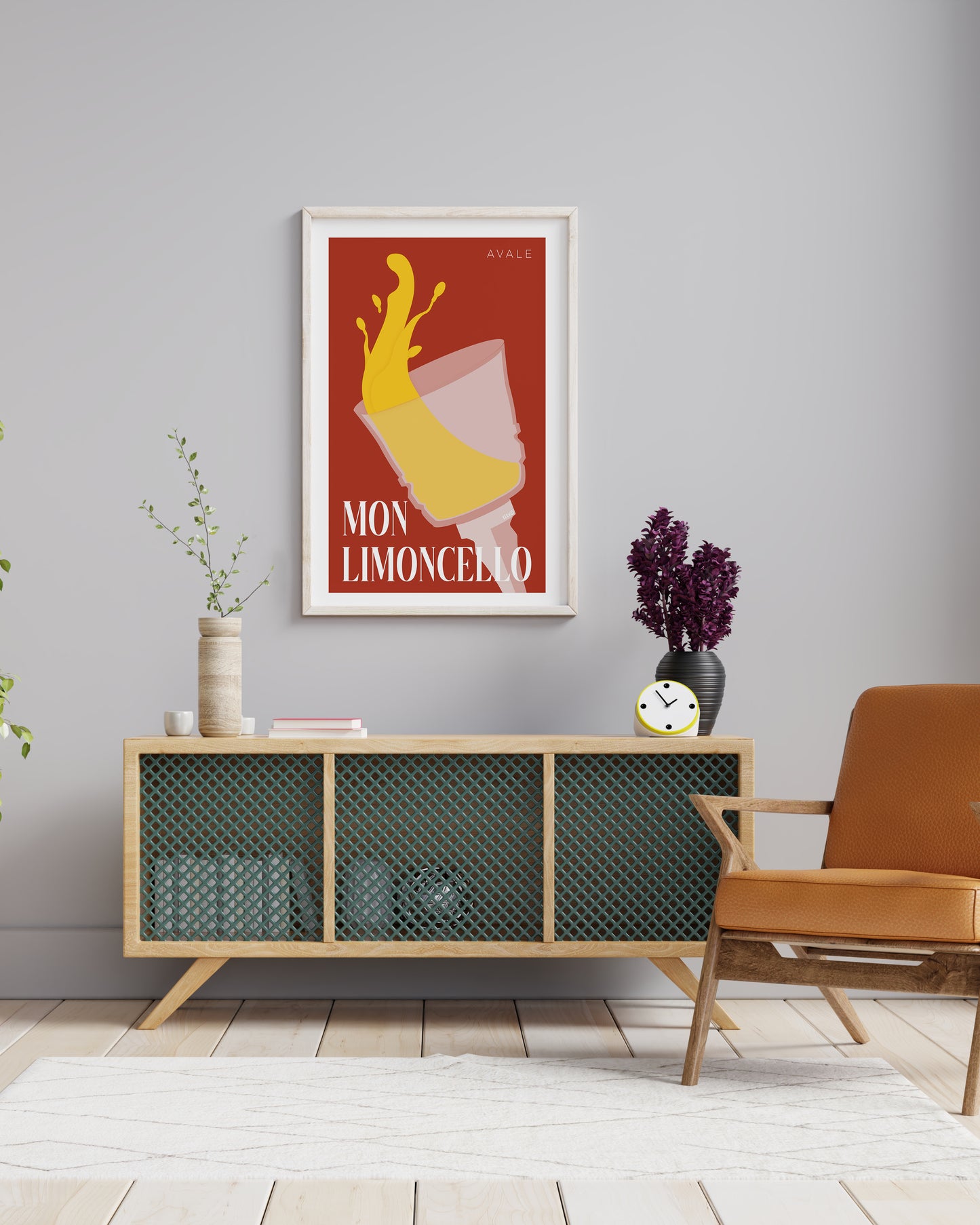 Affiche "Avale mon limoncello" - Rouge