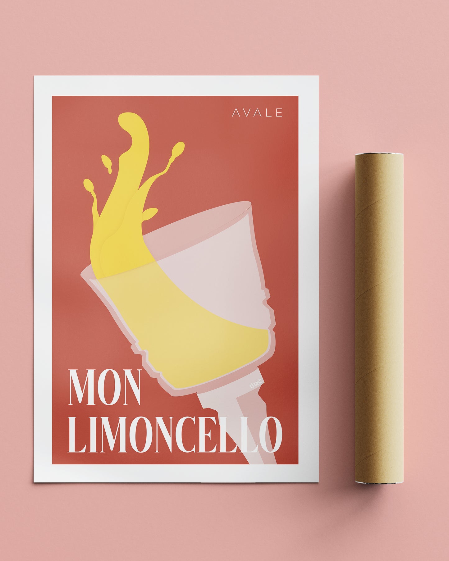 Affiche "Avale mon limoncello" - Rouge