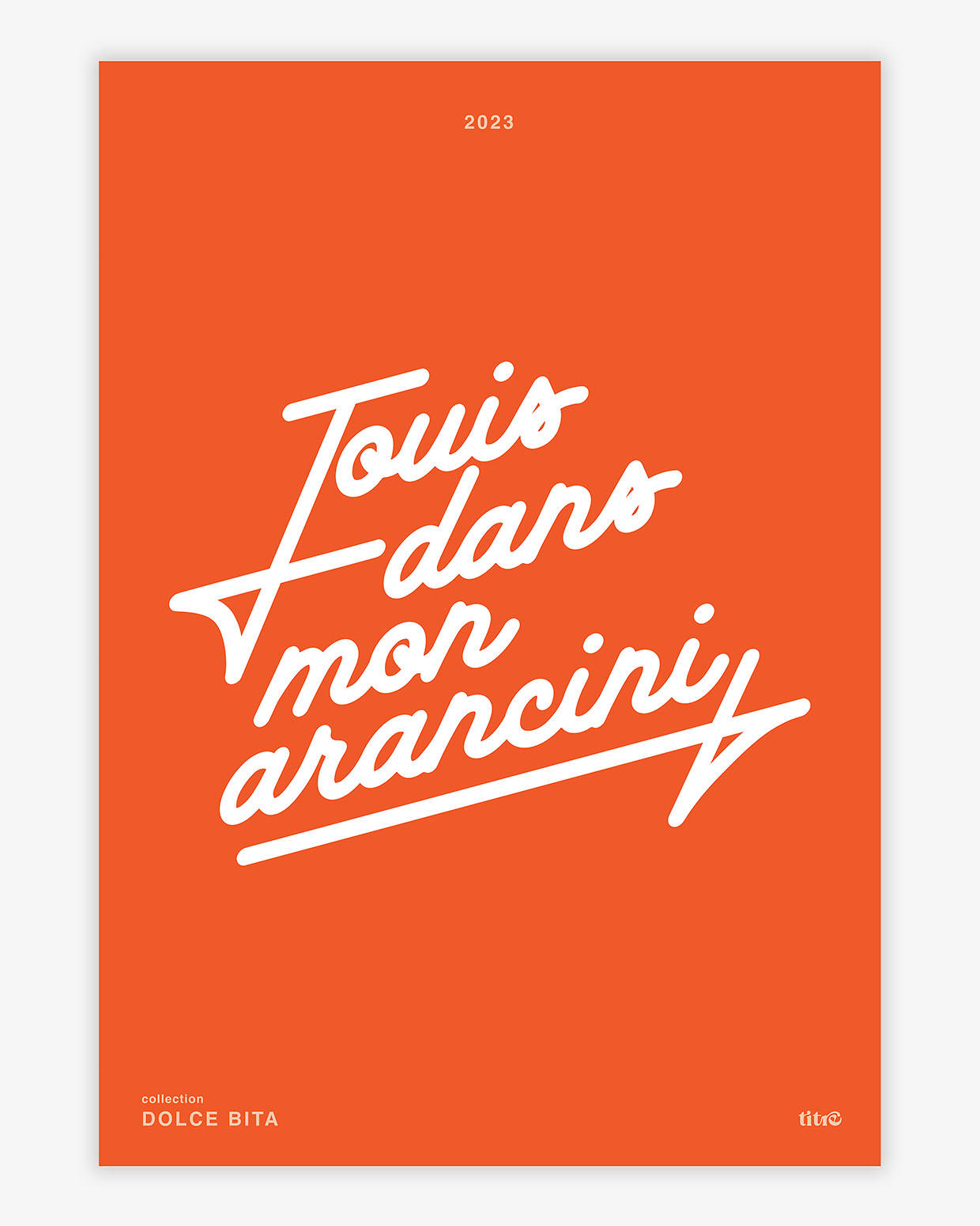 Affiche "Jouis dans mon arancini" - Orange / blanc