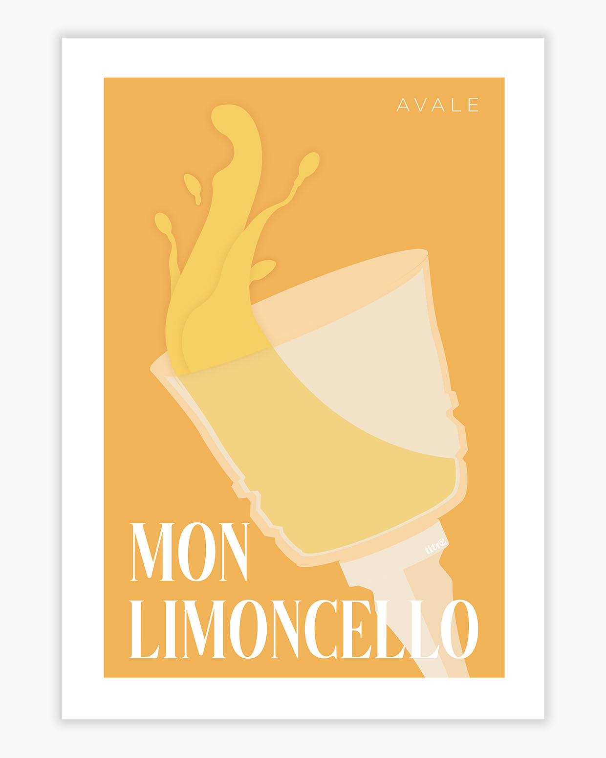 Affiche "Avale mon limoncello" - Jaune