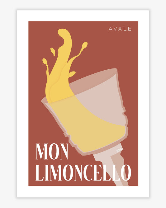 Affiche "Avale mon limoncello" - Rouge