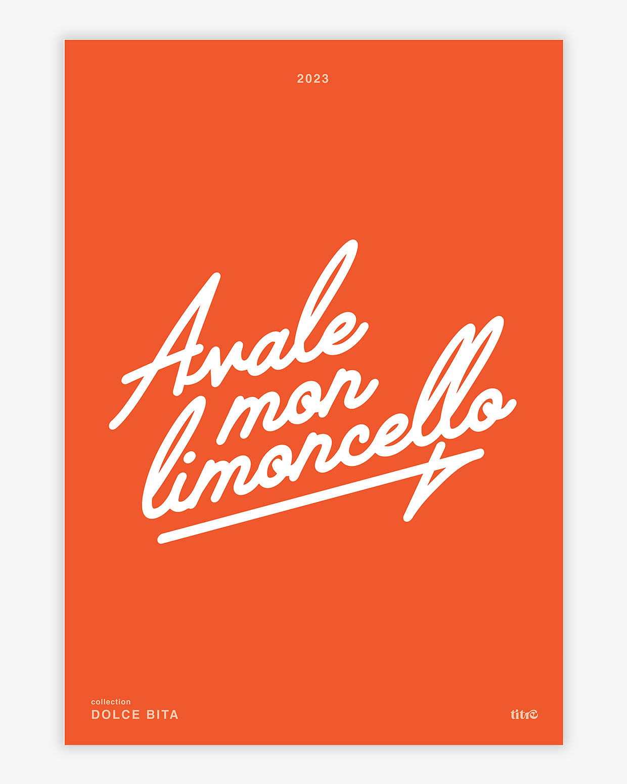 Affiche "Avale mon limoncello" - Orange / blanc